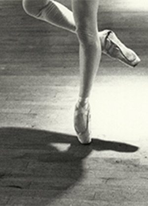 Ballet dancer wearing points. 